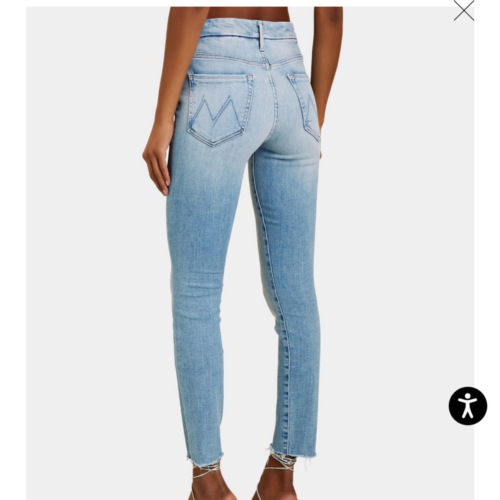 MOTHER High Waisted Looker Fray Jean